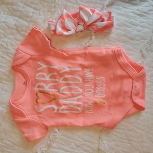Graphic Onsie with Marching Bow